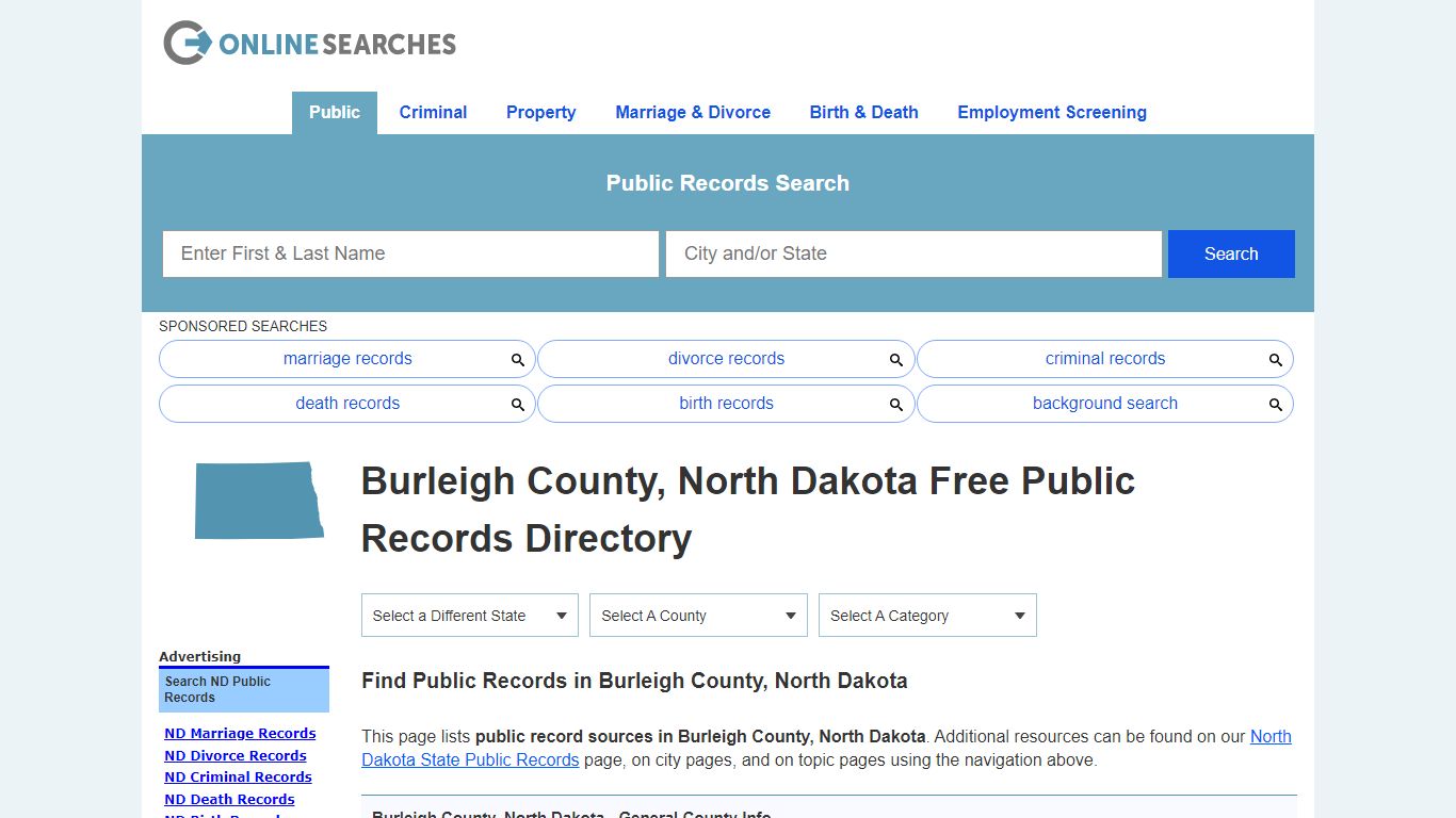 Burleigh County, North Dakota Public Records Directory
